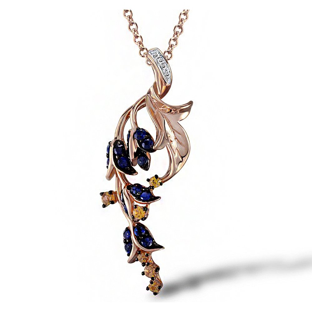 

Кулон из красного золота с бриллиантами и сапфирами 1550995