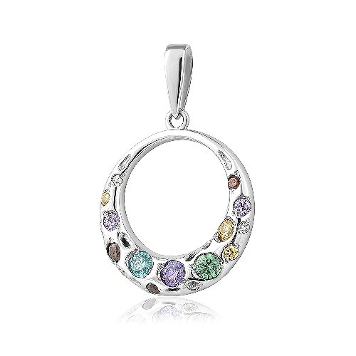 

Кулон из белого золота с Swarovski Zirconia 314716