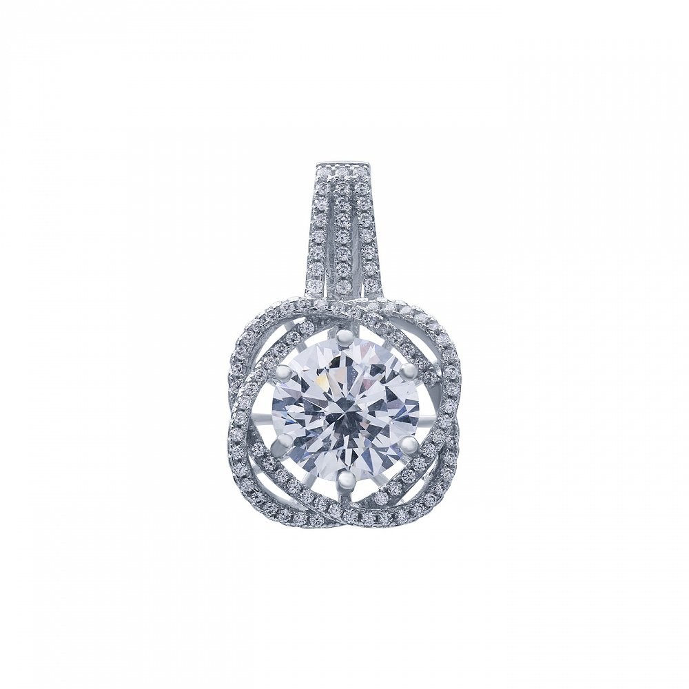 

Кулон из серебра с куб. циркониями 188264