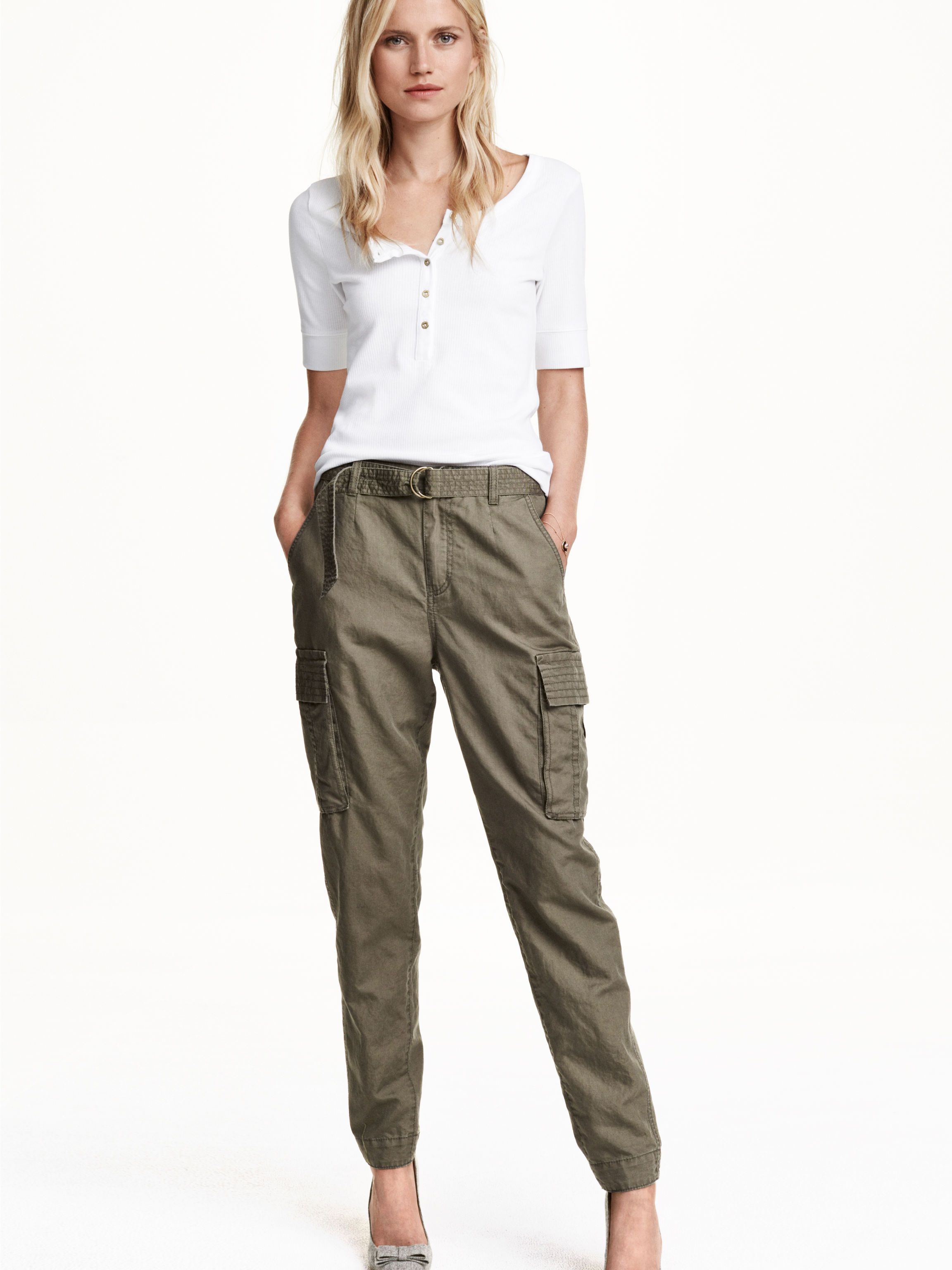 

Брюки H&M 3051172-z-ACUW 44 Зеленые