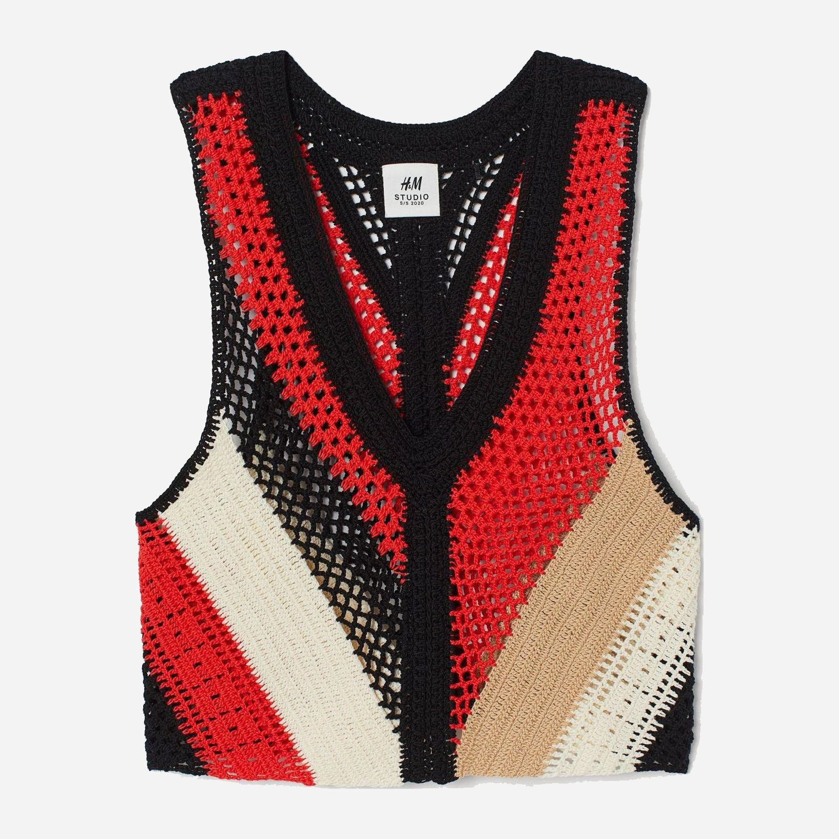 

Топ H&M 8582791-ABKI S Красный с черным и белым