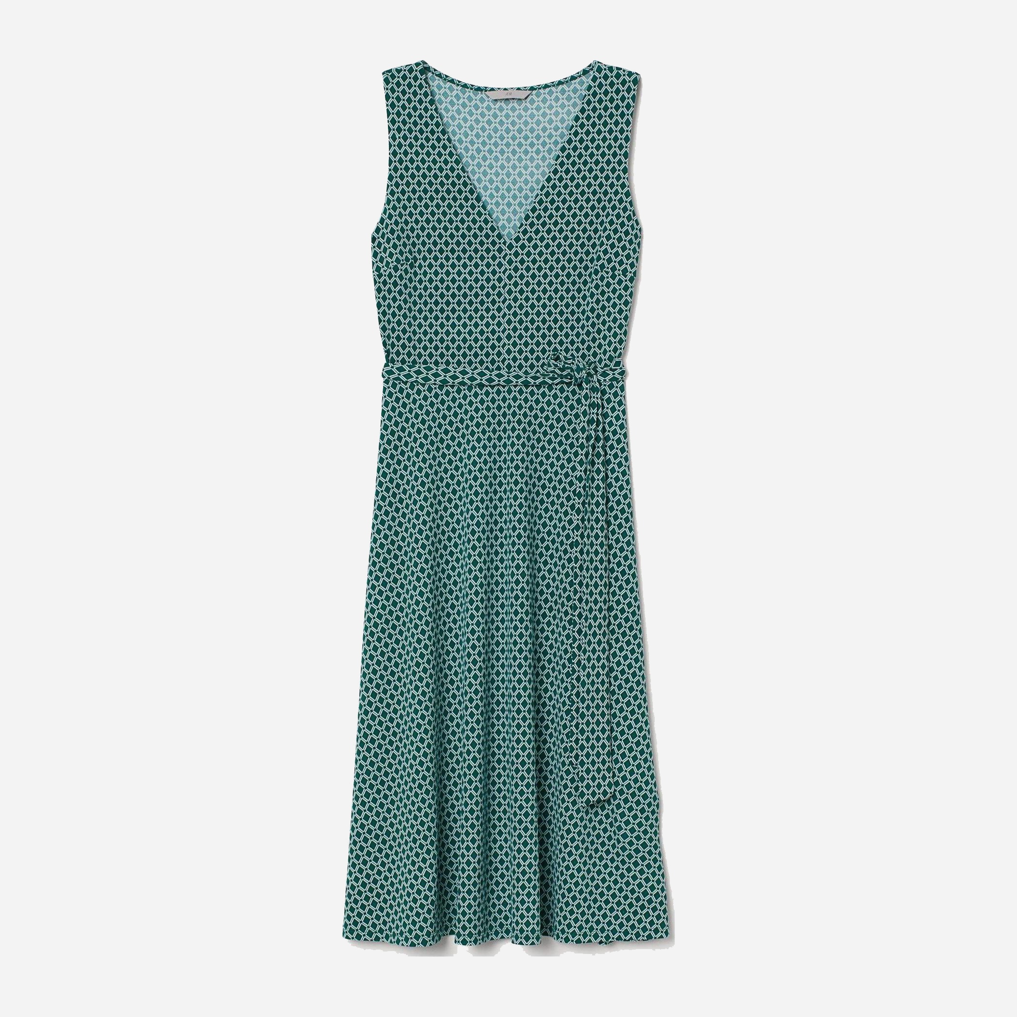 

Платье H&M 7785340-ACHE S Зеленое с белым