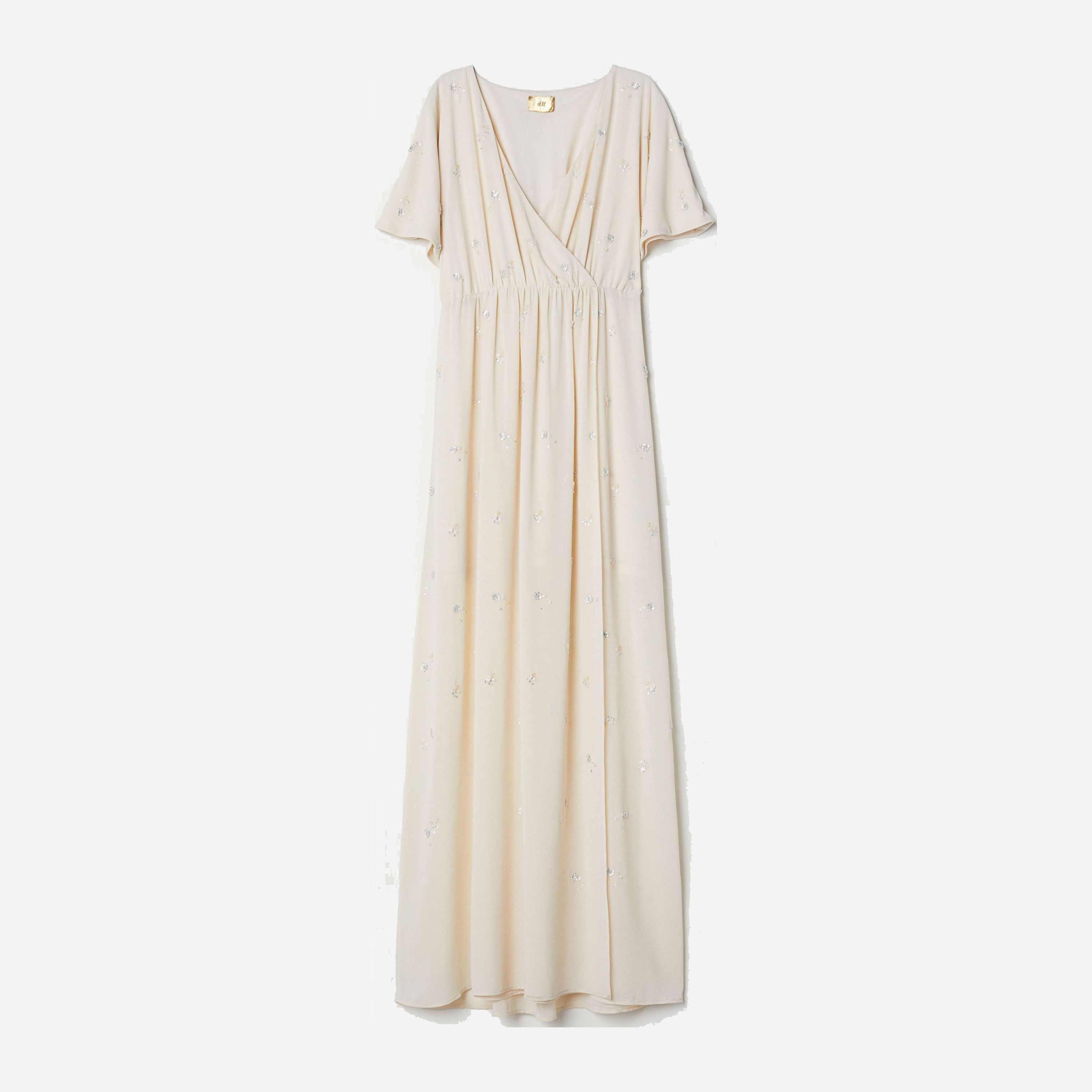 

Платье H&M 6192097-ACAD 40 Бежевое с серебристым