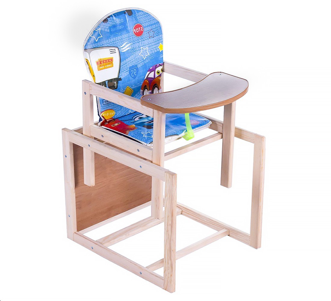 

Стульчик для кормления KinderBox Машинки