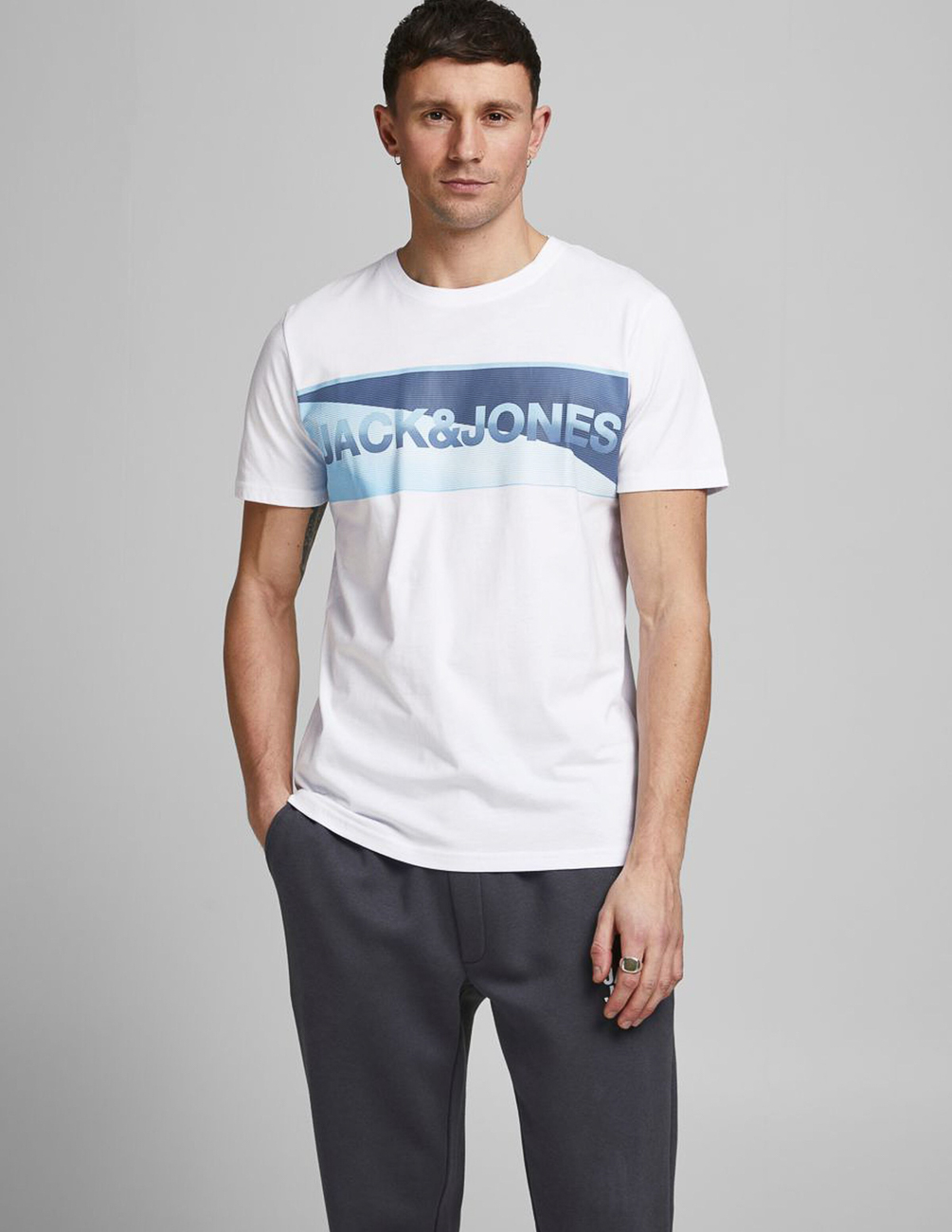 

Футболка JACK&JONES М0111038 цвет белый L