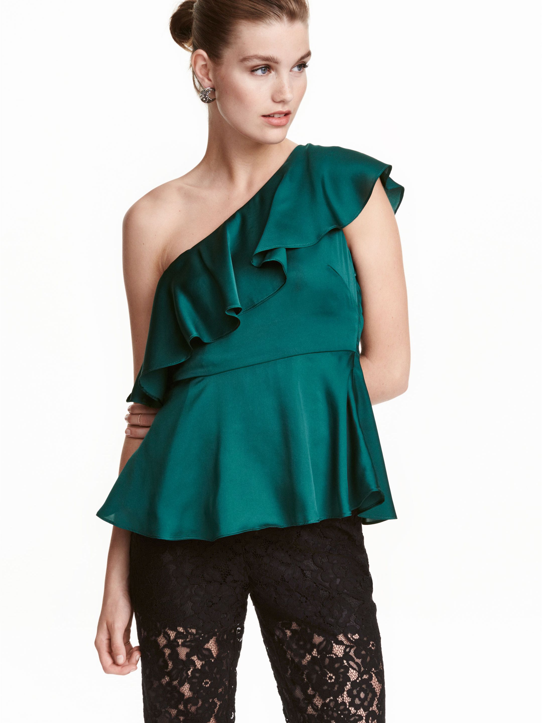 

Блузка H&M 4008574-ACXO 38 Темно-зеленая