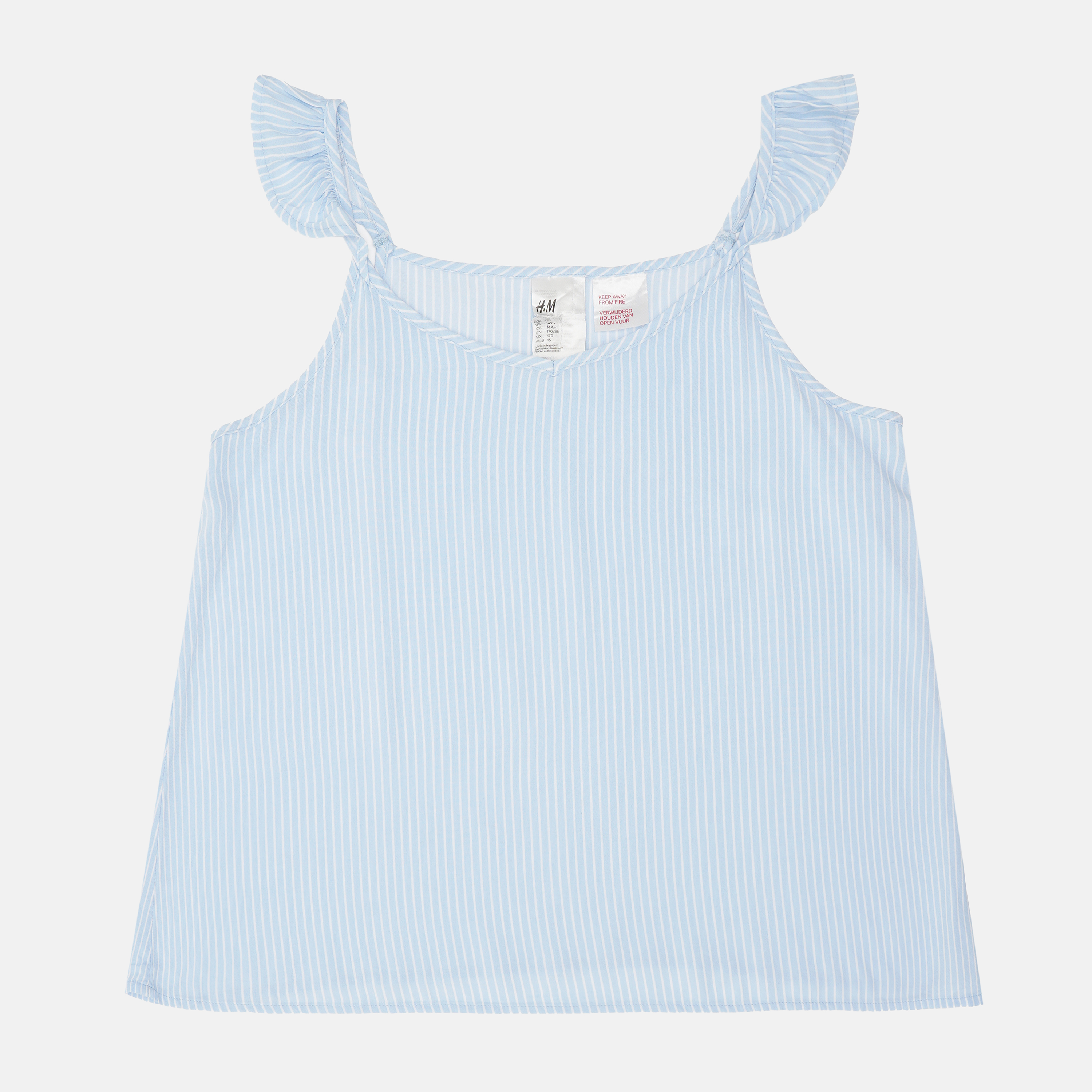 

Майка H&M 1903-80510112 170 см Голубой/Белая полоска