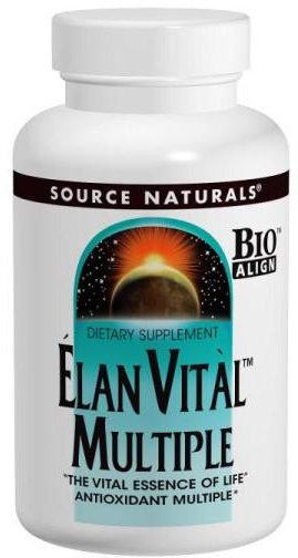 

Витамины Source Naturals Elan Vital 30 tabs Мультивитамины