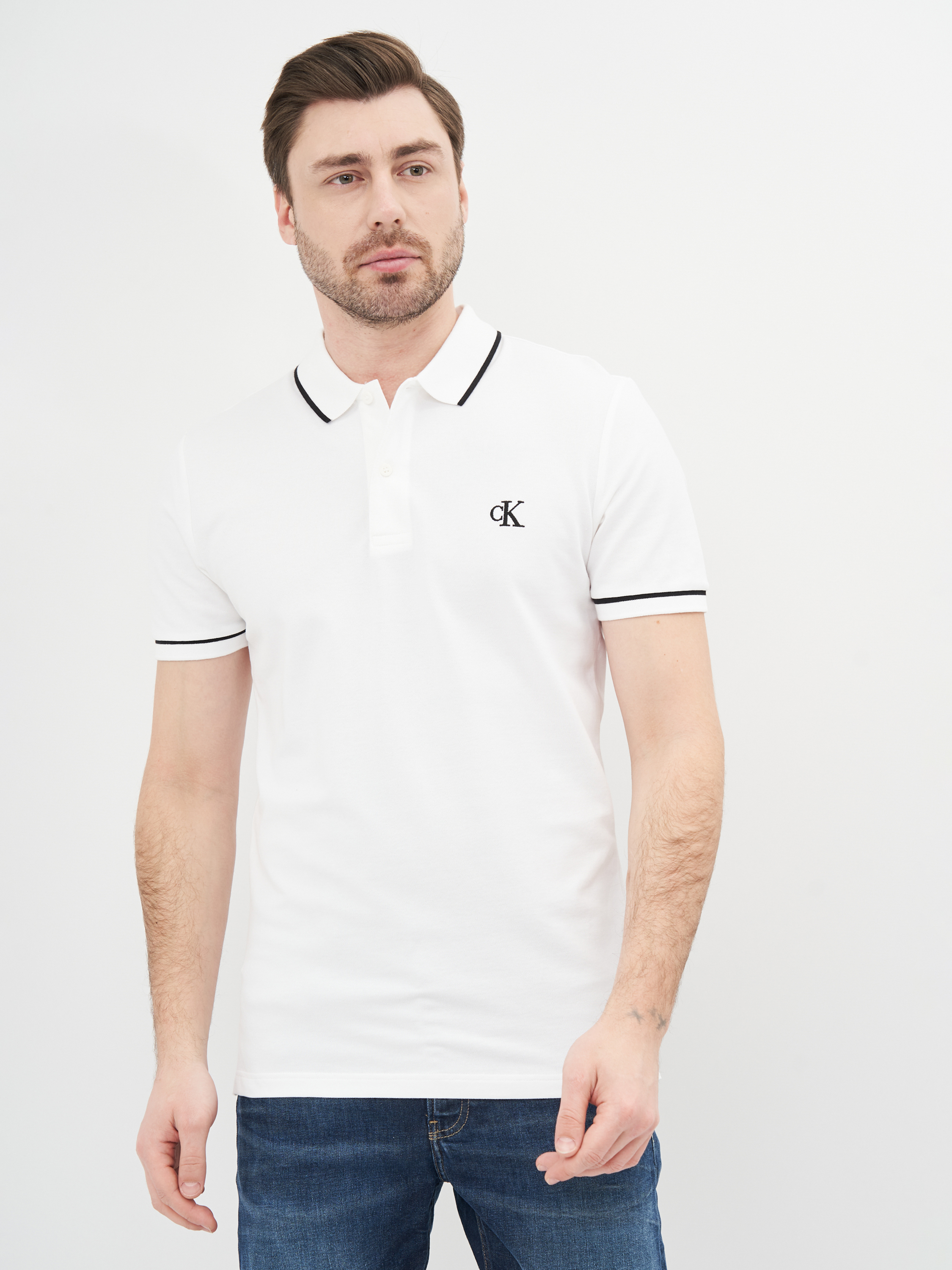 

Поло Calvin Klein Jeans Tipping Slim Polo J30J315603-YAF XL Ck White