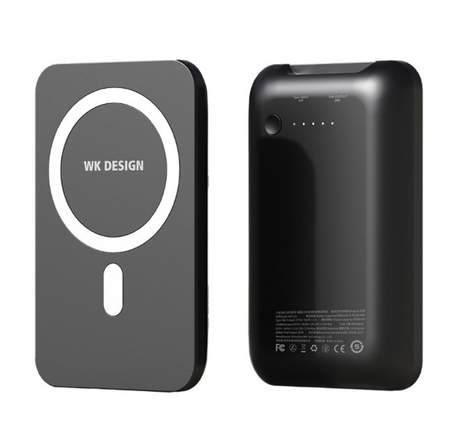 

Беспроводной повербанк WK Design Magnet 5000mAh Wireless Power Bank (WP-215) Black