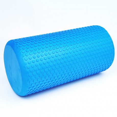 

Массажный валик FitMagic Foam Roller EVA 30 см структурный ролик для массажа спины и мыщц тела синий