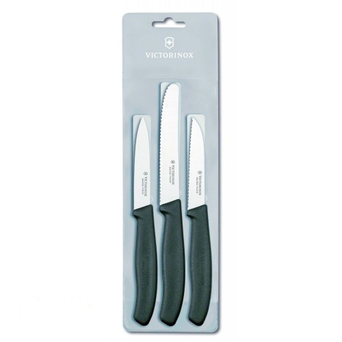 

Кухонный набор Victorinox Swiss Classic, 3 ножа с чёрной ручкой.