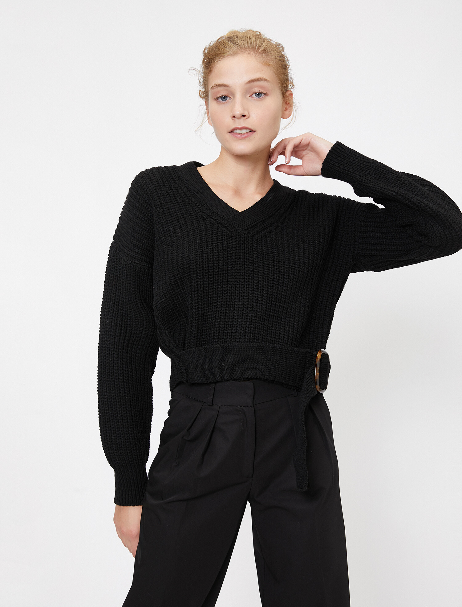 

Пуловер Koton 0KAL98309UT-999 S Black