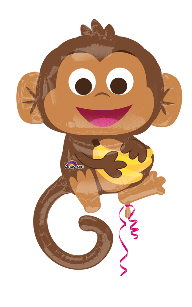 

Шарик воздушный Amscan Happy Monkey P35 63x91 см (3457301)