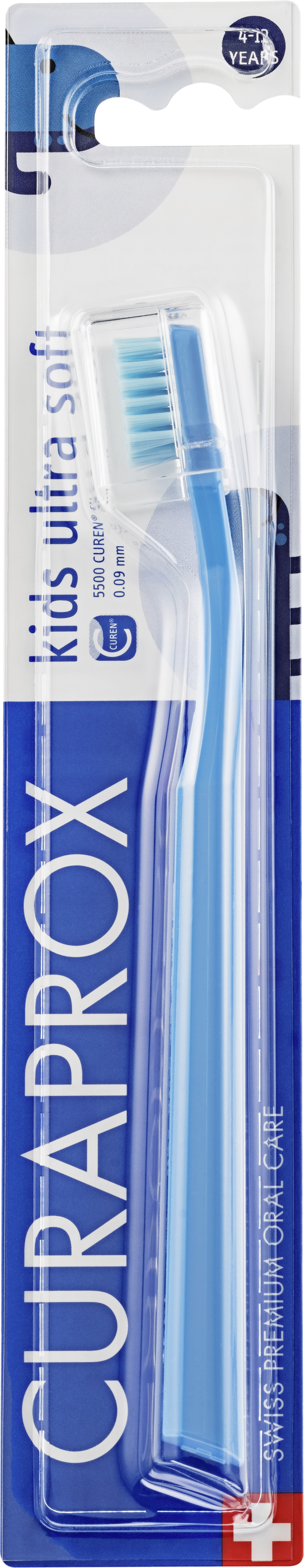 Акция на Зубная щетка детская Curaprox CS Kids ультра-мягкая d 0.09 мм синяя (CS Kids-01) от Rozetka UA