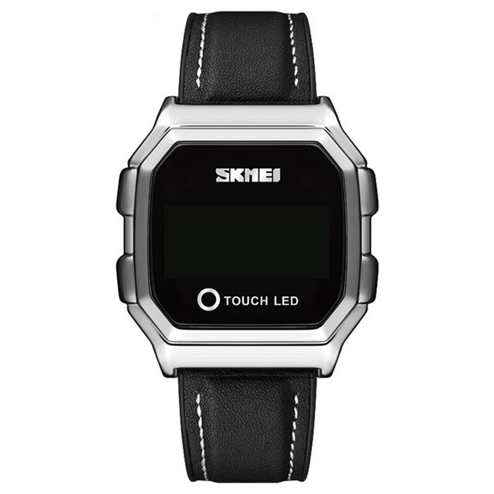 

Мужские часы Skmei 1650 Leather Black/Silver BOX