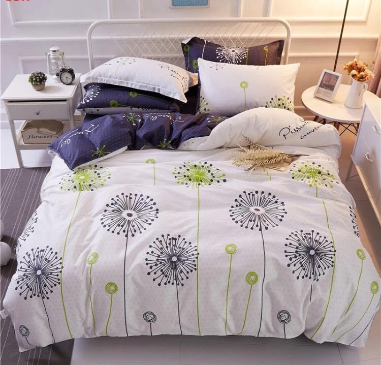 

Комплект постельного Cotton Home Одуванчик-день Сатин 100% хлопок Двуспальный размер 180х220