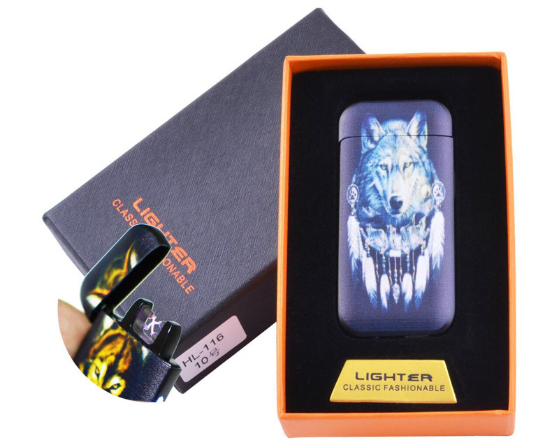 

Зажигалка USB электроимпульсная Волк BST 111554
