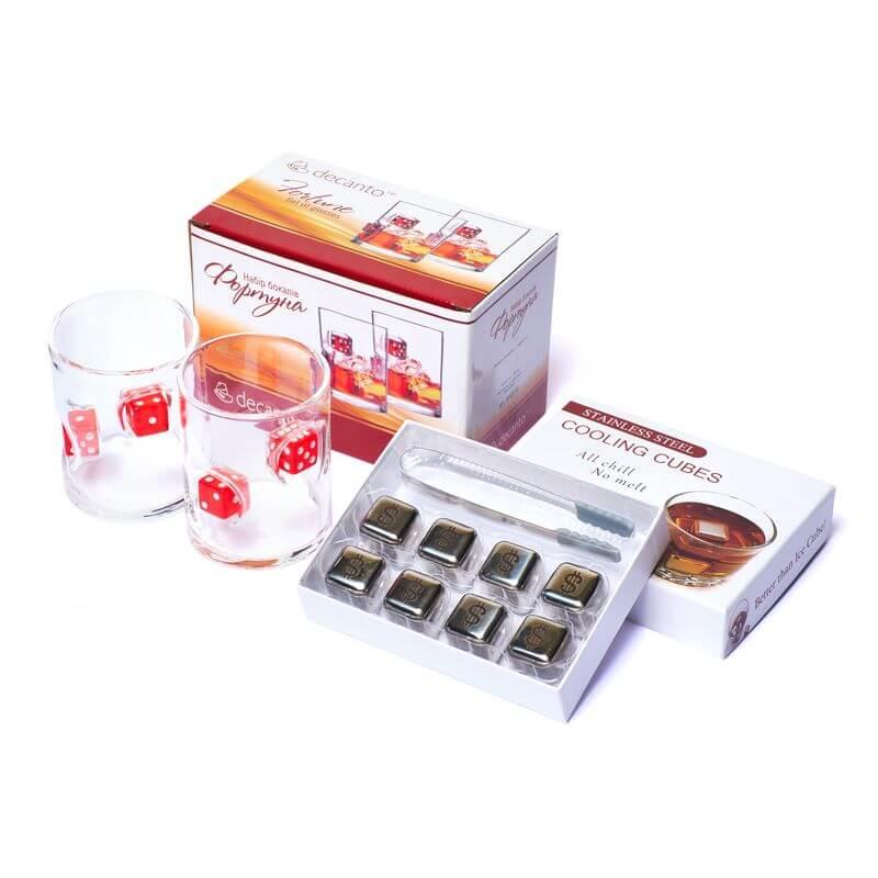 

Набор стаканы и кубики для виски Decanto 640020