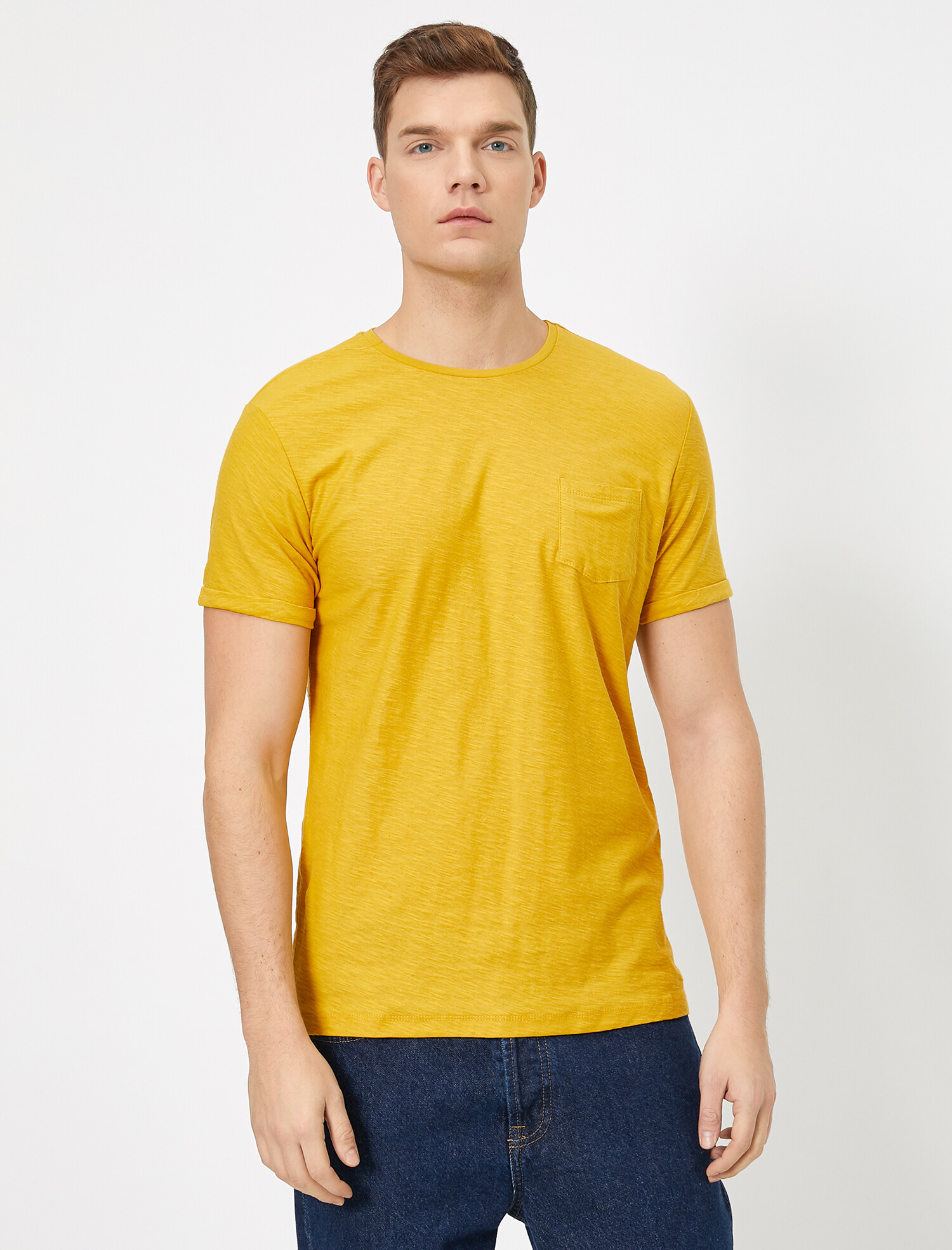 

Футболка Koton 0YAM12059LK S Mustard