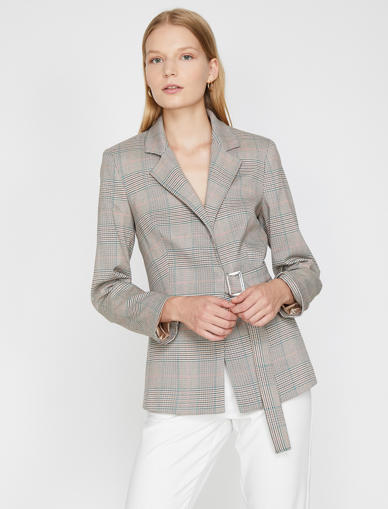 

Жакет Koton 0KAK52134RW-05P 38 Beige Check