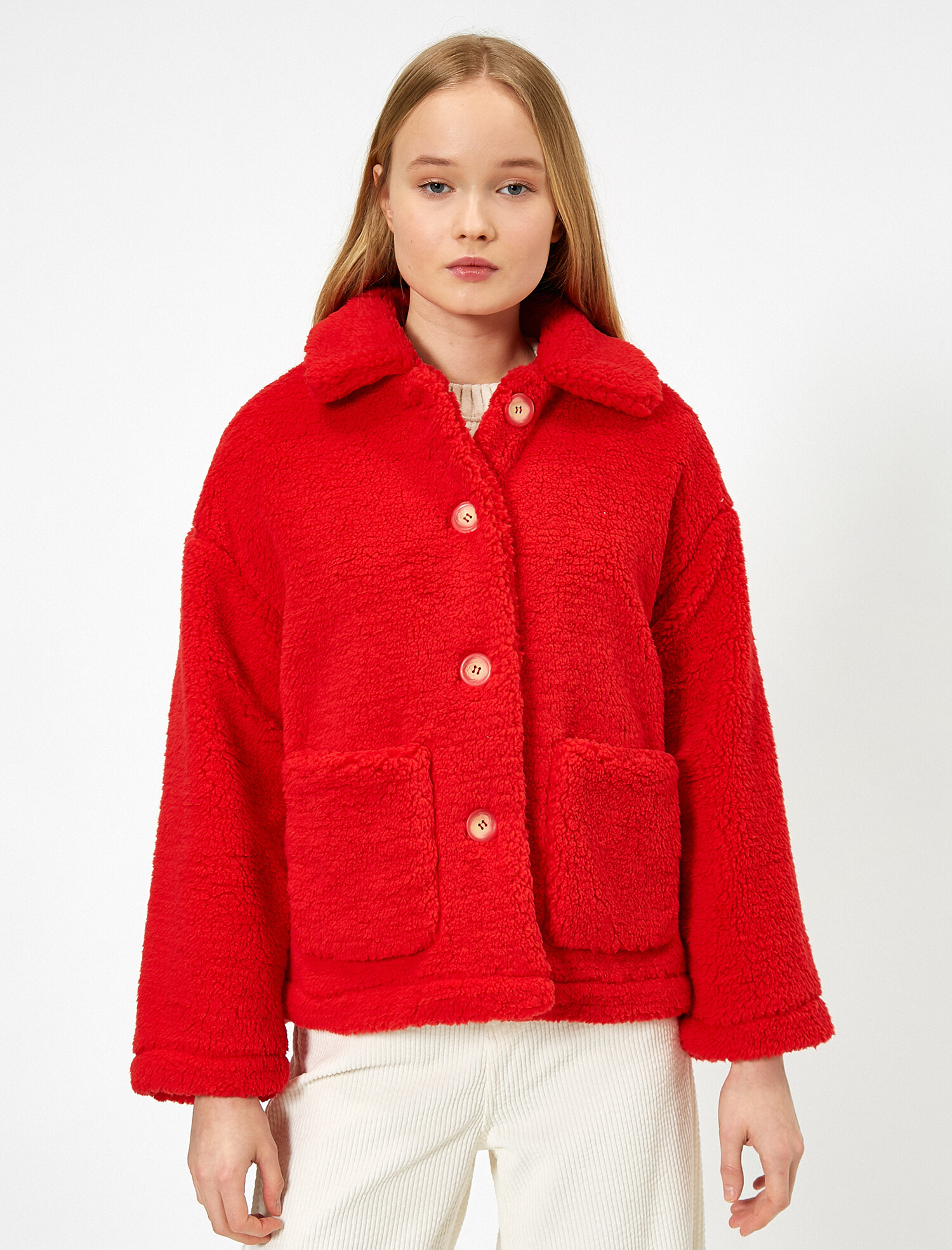 

Эко полушубок Koton 0KAL58154OW-993 36 Light Red
