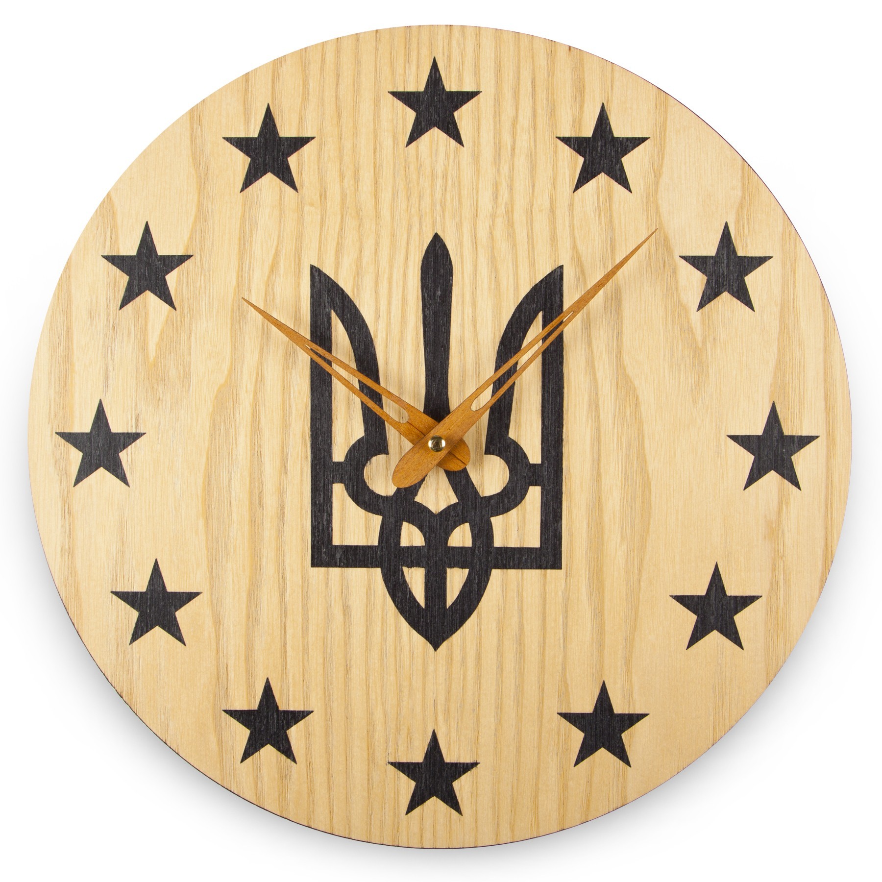 

Настінний Дерев'янний Годинник WoodX "Герб" 300Х300Х8мм