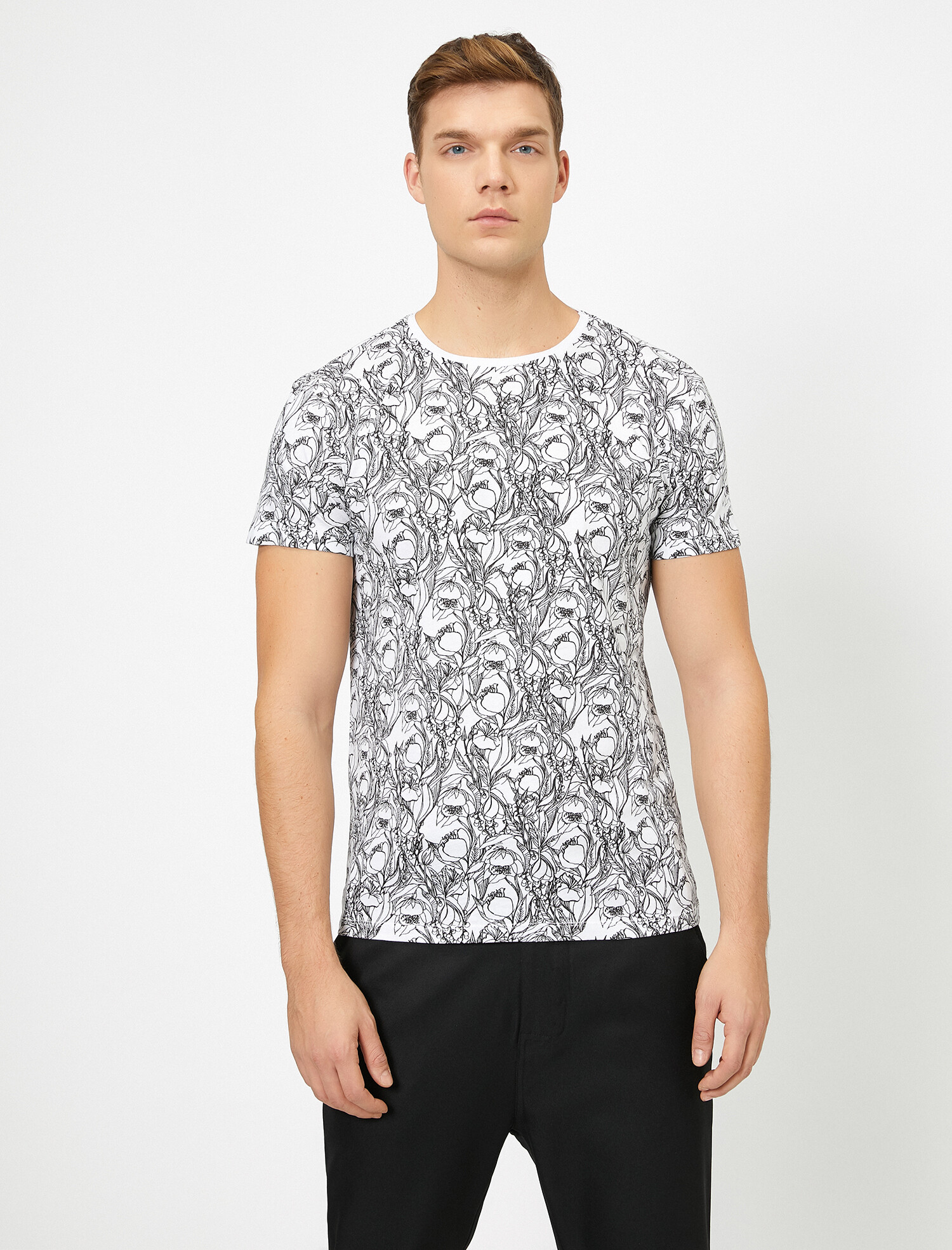 

Футболка Koton 0YAM14976OK S White design