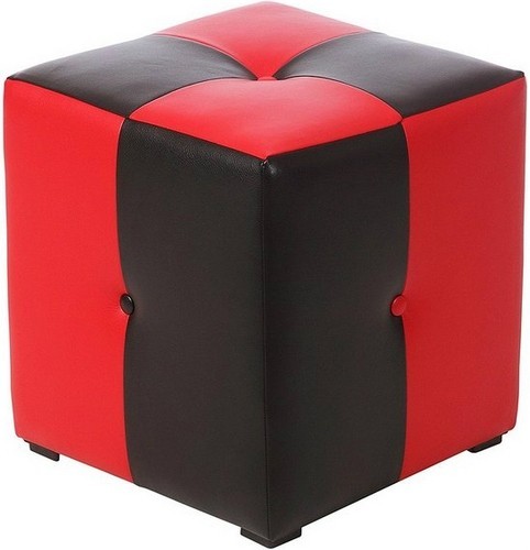 

Пуф Рубио-1 Мебель Стиль Красно-черный Экокожа