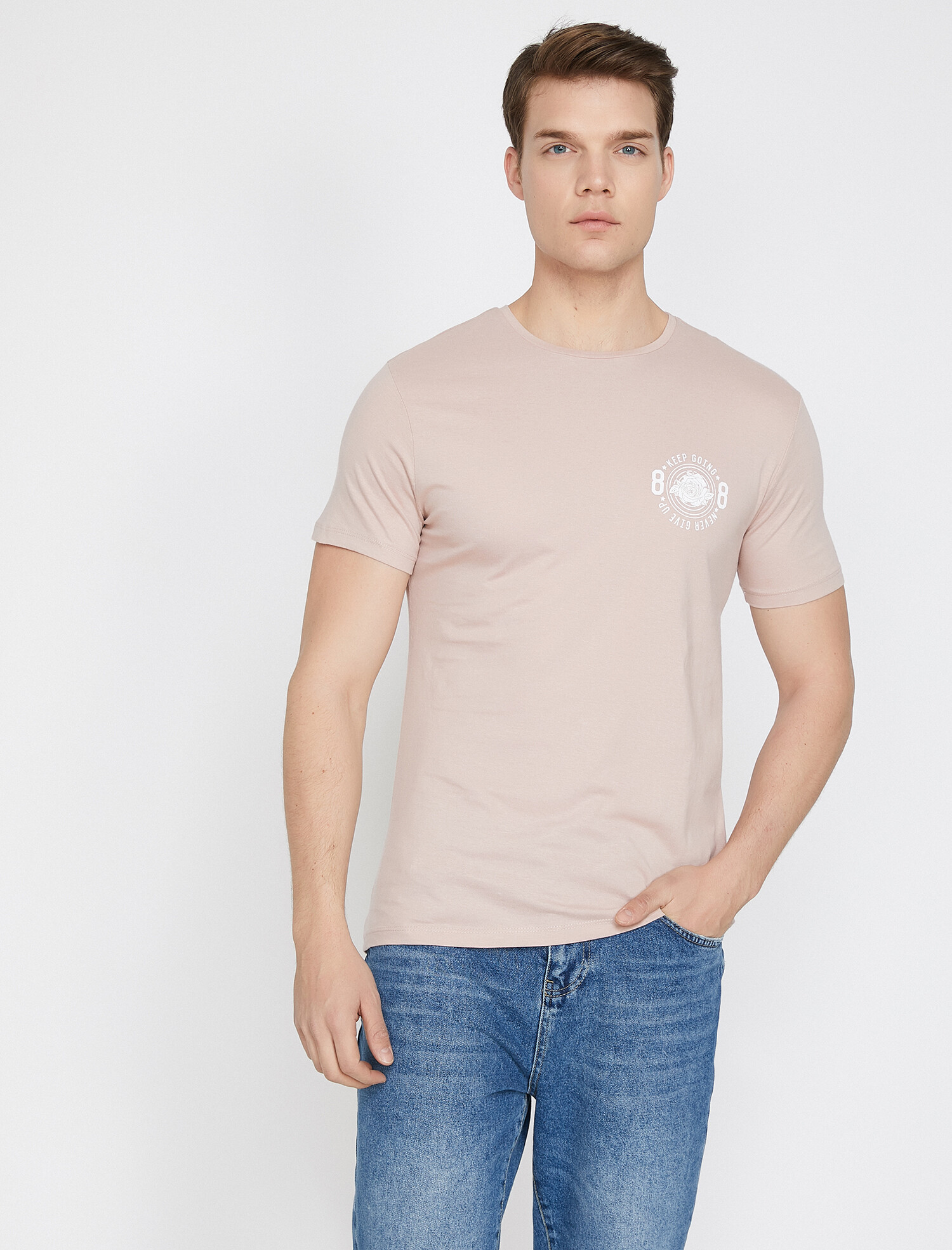 

Футболка Koton 8YAM11785CK S Rose