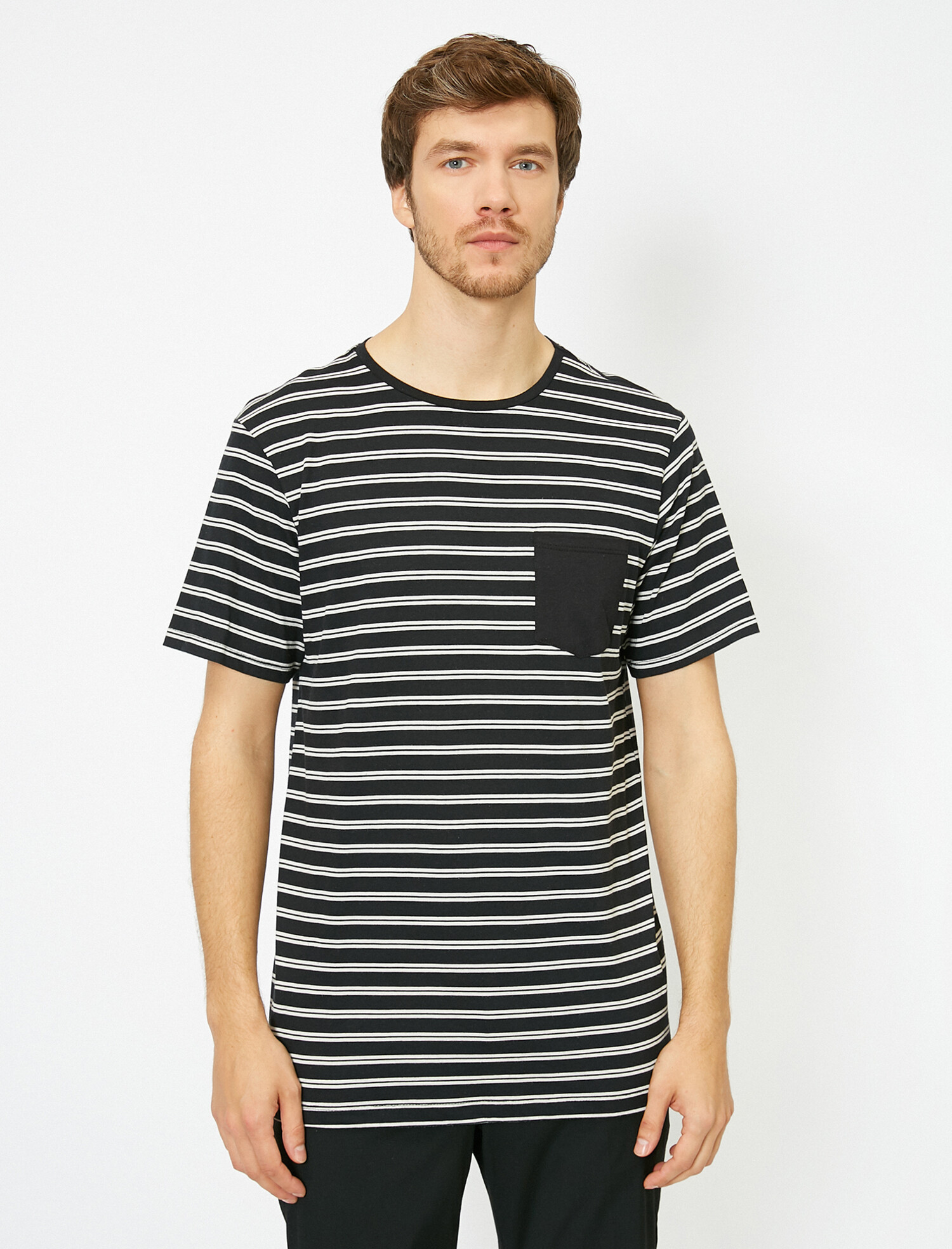 

Футболка Koton 0KAM14742OK S Black stripe