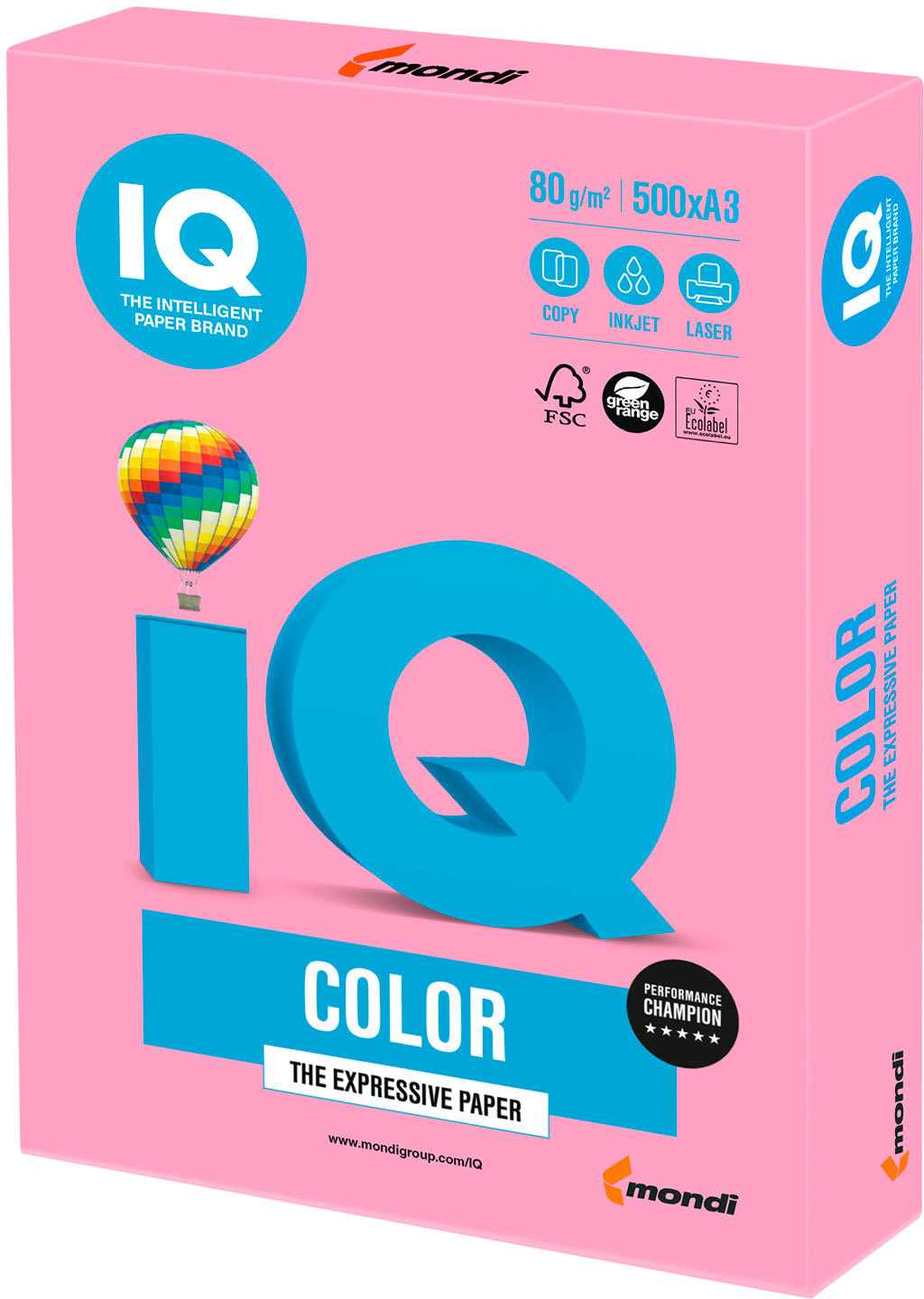 

Бумага офисная IQ Color PI25 A3 80 г/м2 500 листов Розовая (9003974400273)