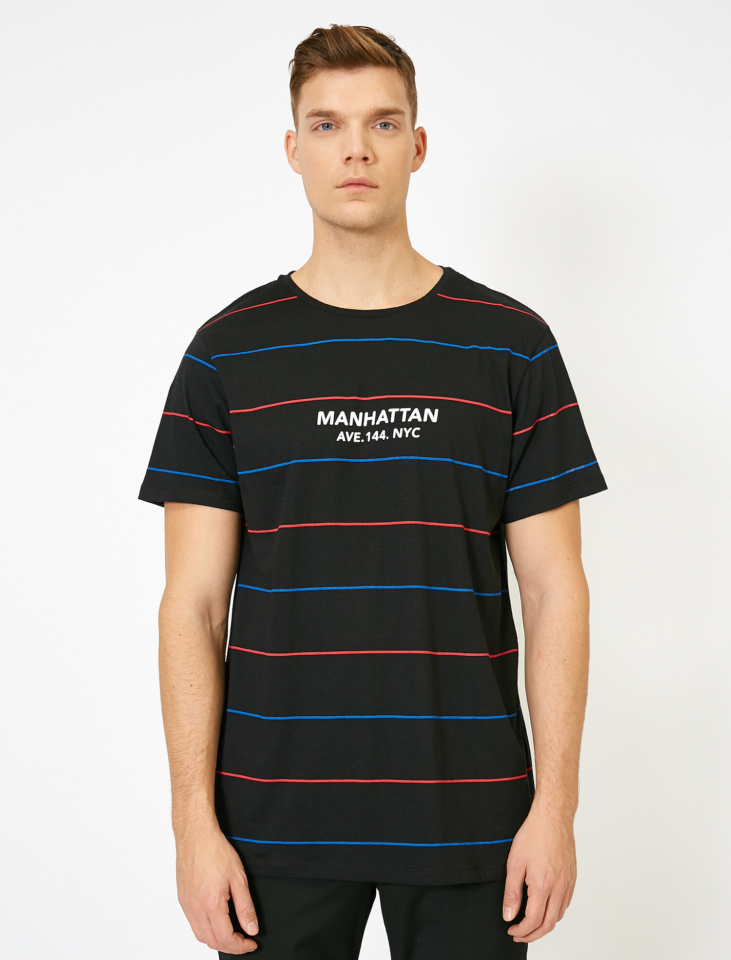 

Футболка Koton 0KAM14729OK S Black stripe