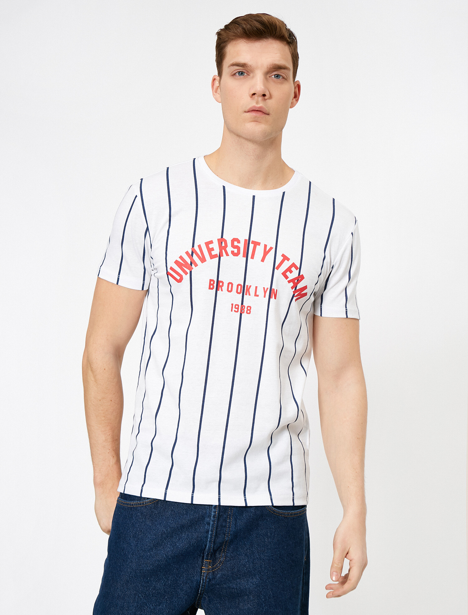 

Футболка Koton 0KAM11554OK S White stripe