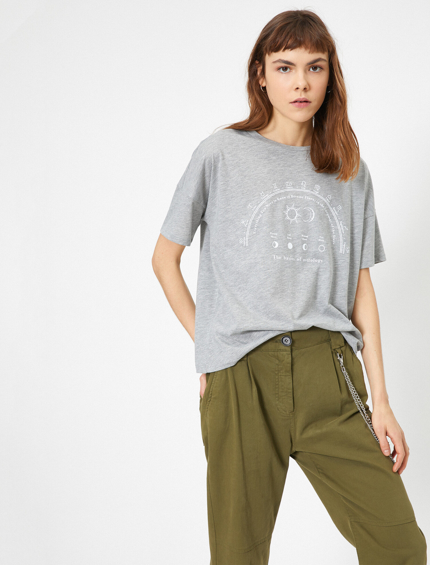 

Футболка Koton 0YAL18749IK-027  Grey, Футболка Koton 0YAL18749IK-027 XS Grey