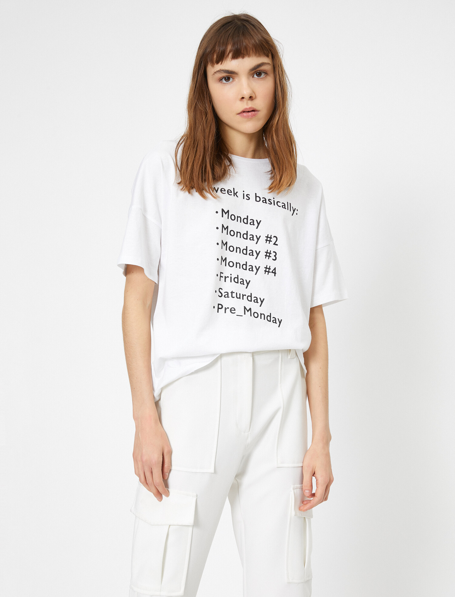 

Футболка Koton 0YAL18799IK-001 M Off White