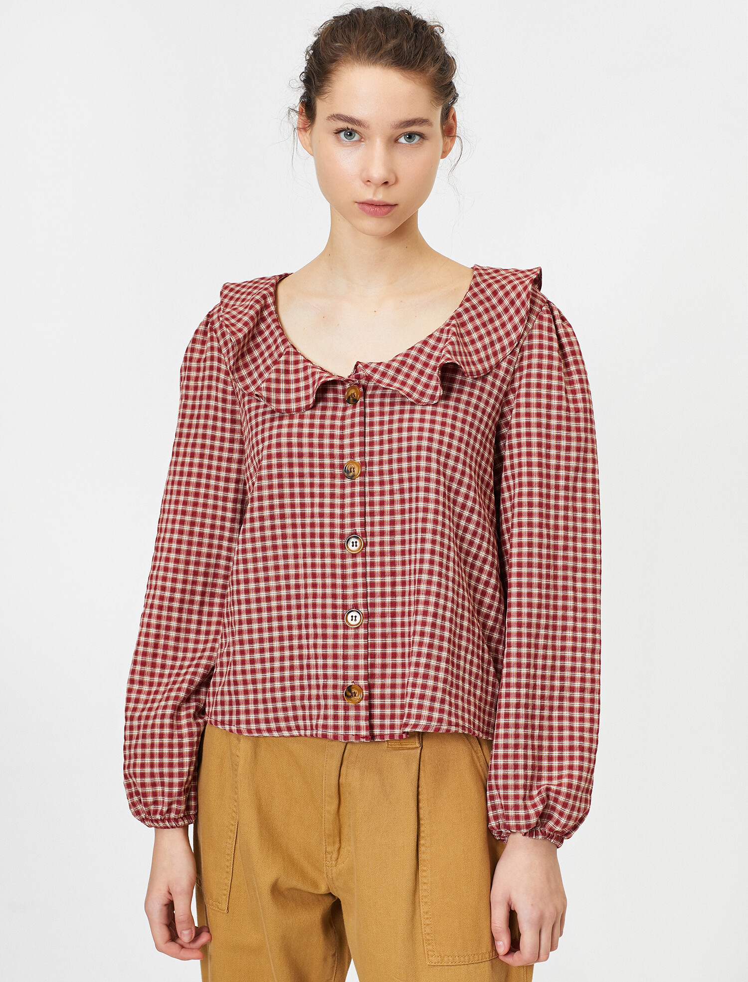 

Блузка Koton 0YAL68321IW-01P  Red Check, Блузка Koton 0YAL68321IW-01P 38 Red Check