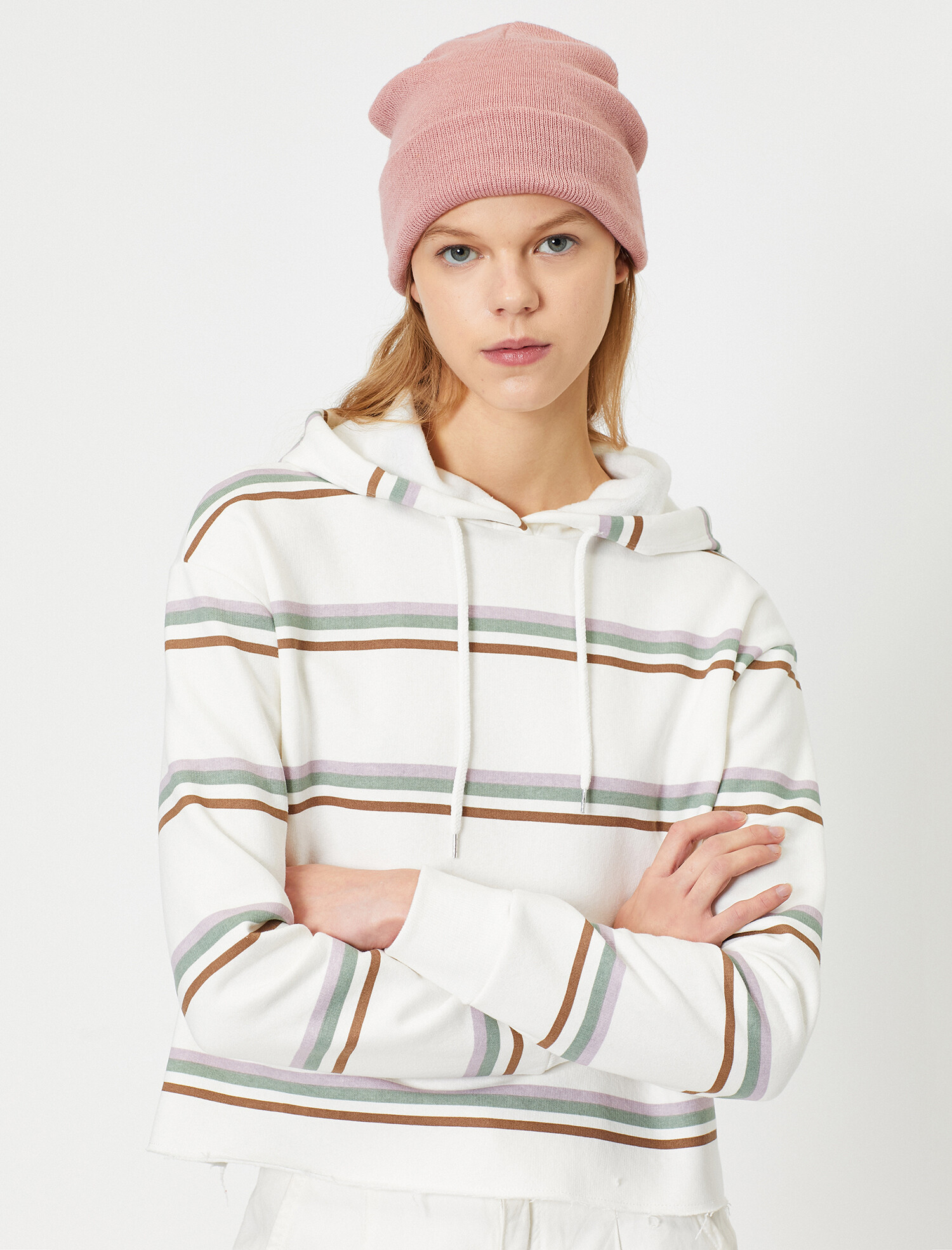

Худи Koton 0YAL68044IK-02V XS Lila Stripe