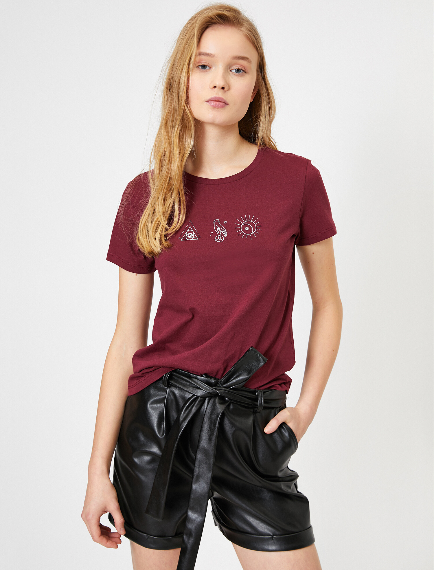

Футболка Koton 0YAL18708IK-490 XS Bordeux