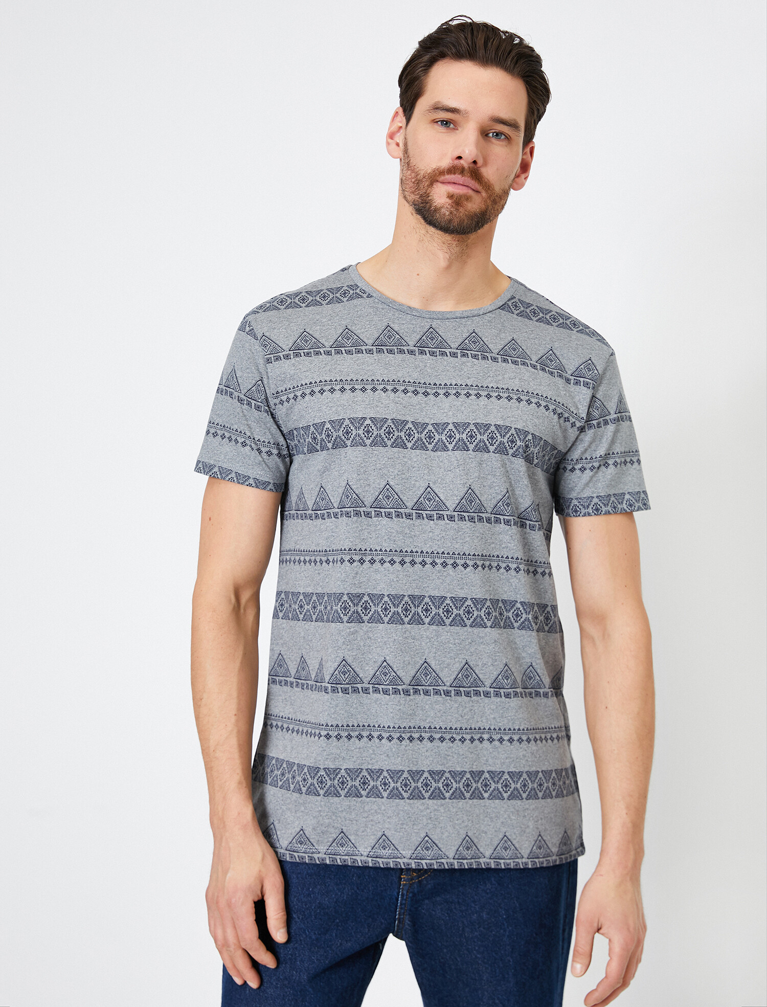 

Футболка Koton 0YAM14756OK M Grey design