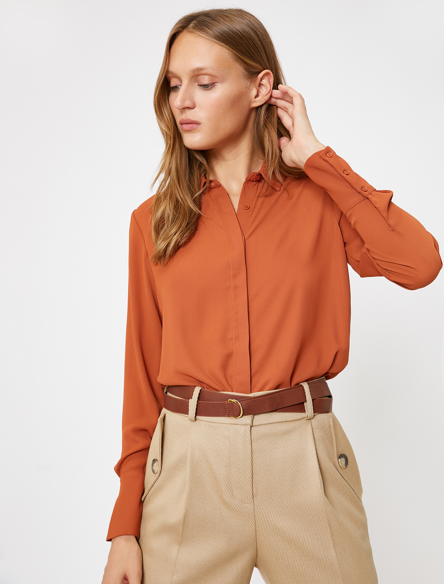 

Рубашка Koton 0KAK68729PW-996 36 Terracotta