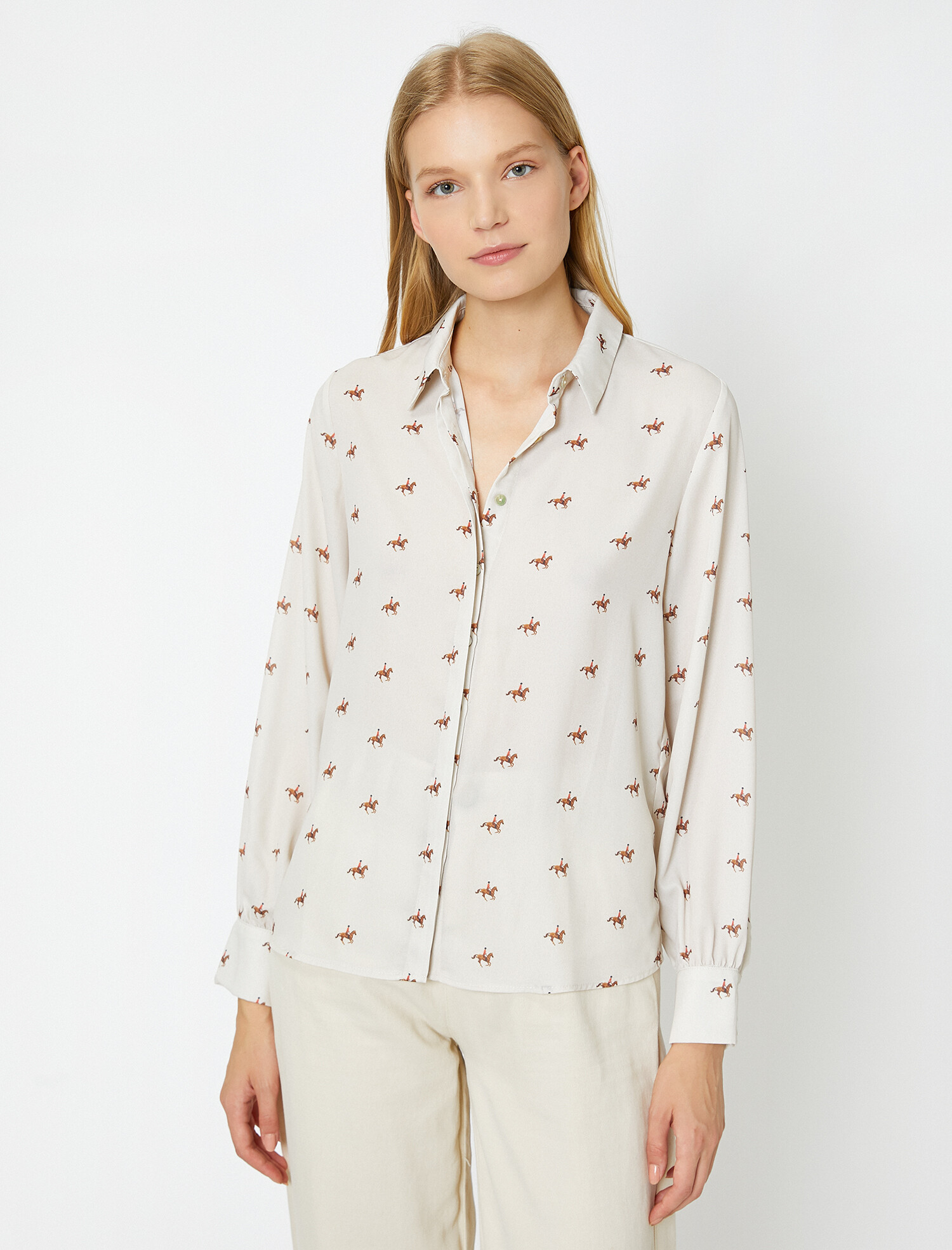 

Рубашка Koton 0KAK68144PW-03D  Beige Design, Рубашка Koton 0KAK68144PW-03D 34 Beige Design