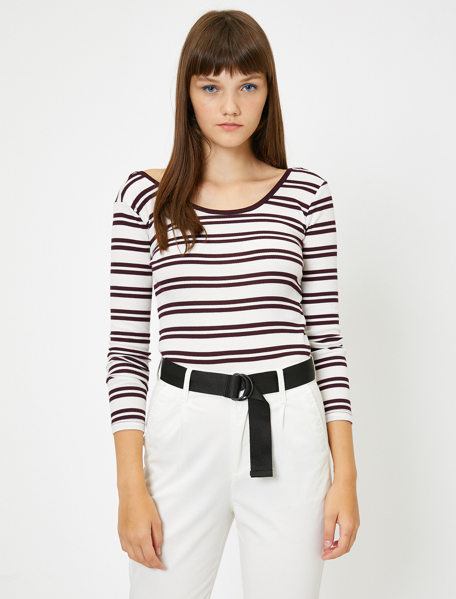 

Лонгслив Koton 0KAL18535IK-Y60  Bordeux Stripe, Лонгслив Koton 0KAL18535IK-Y60 S Bordeux Stripe