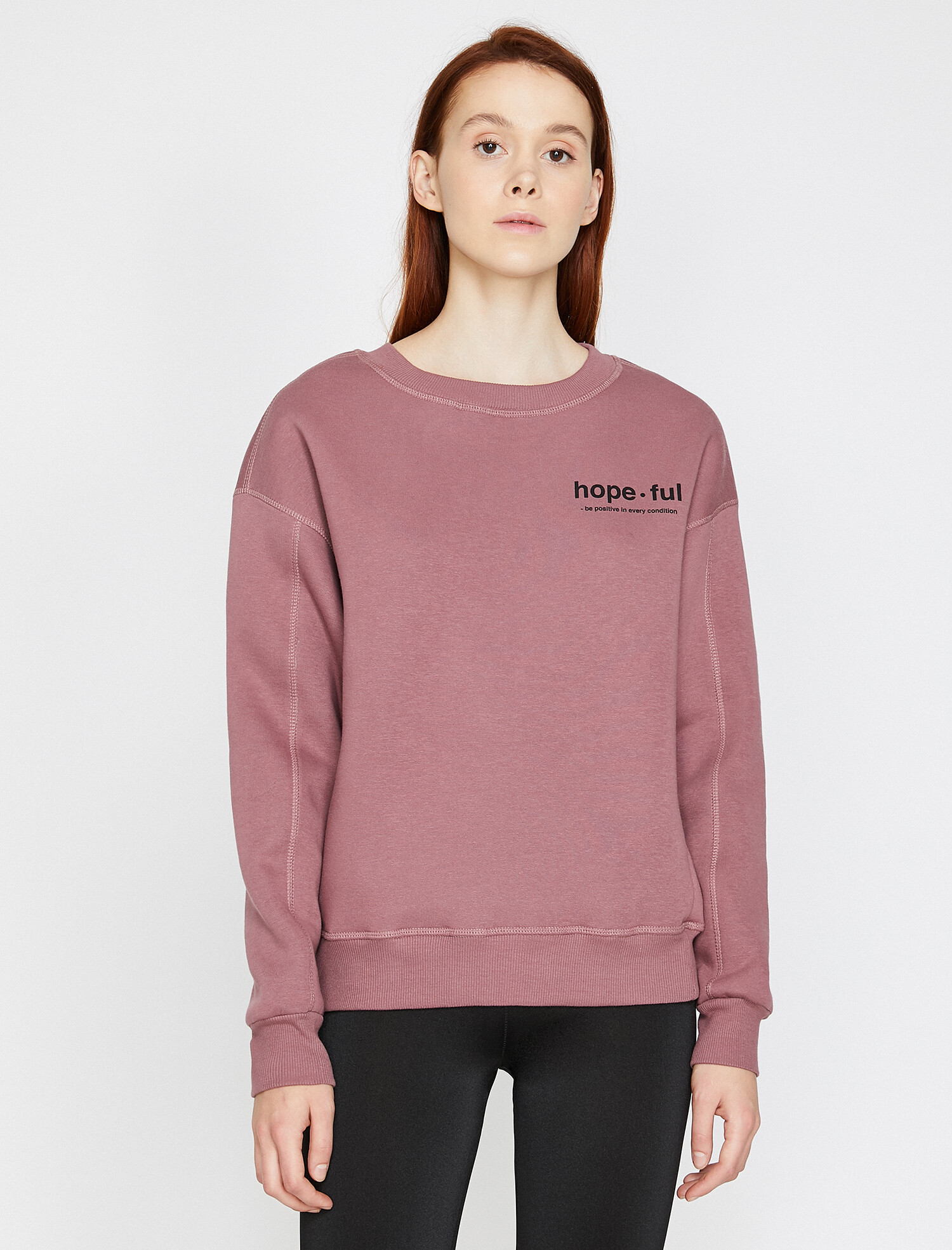 

Свитшот Koton 0KAL18246IK-255 S Rose