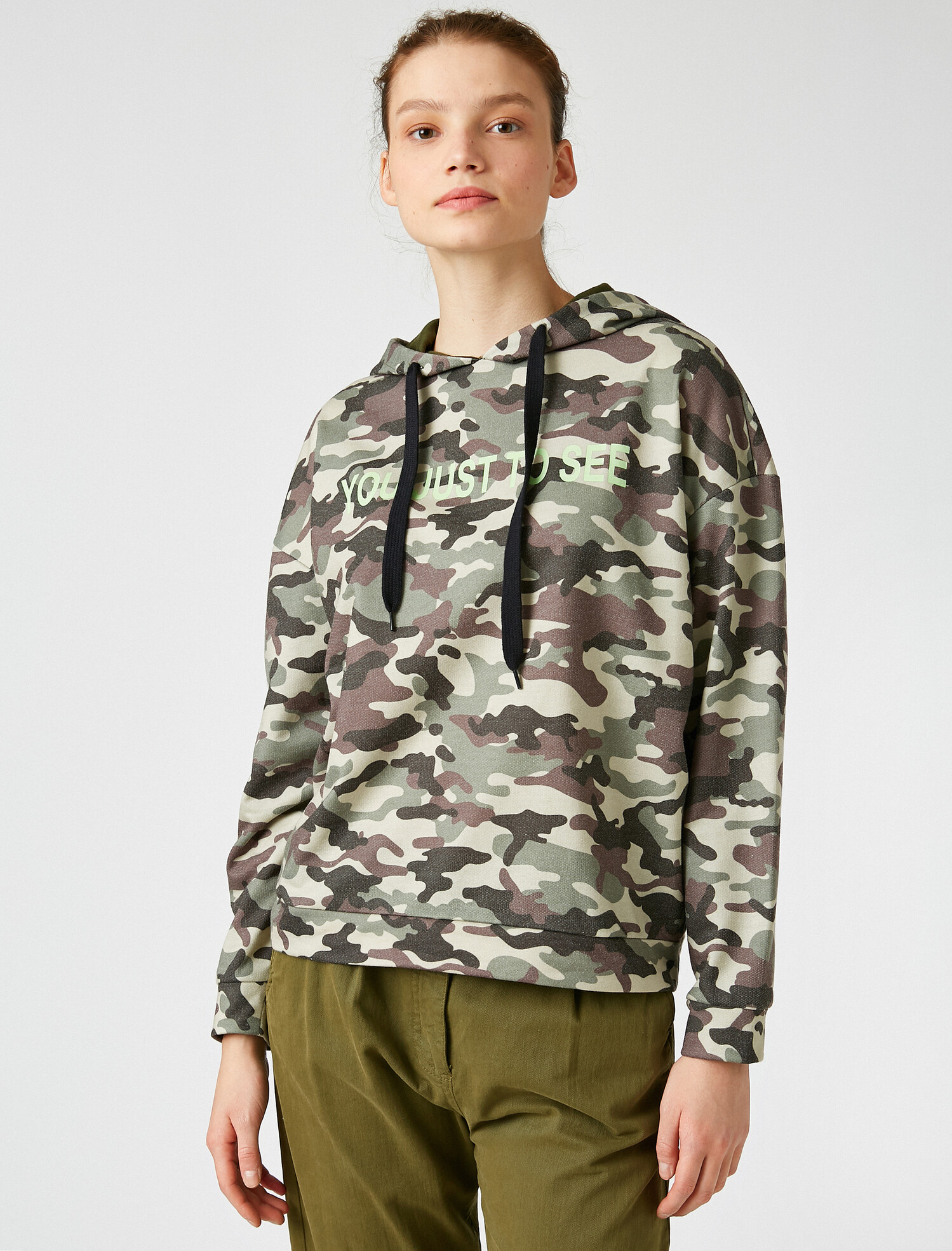 

Худи Koton 0KAL18562IK-22G M Green Design