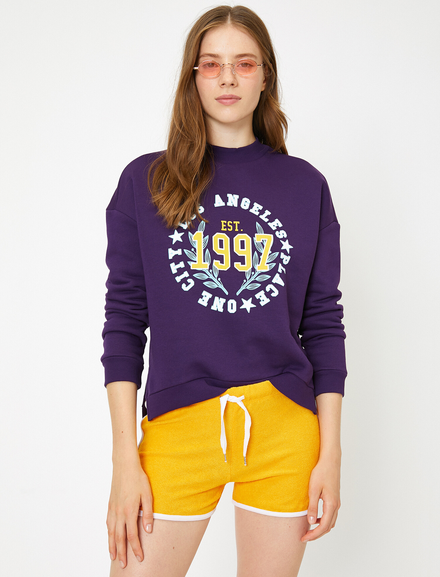 

Свитшот Koton 0KAL18419IK-348 L Purple