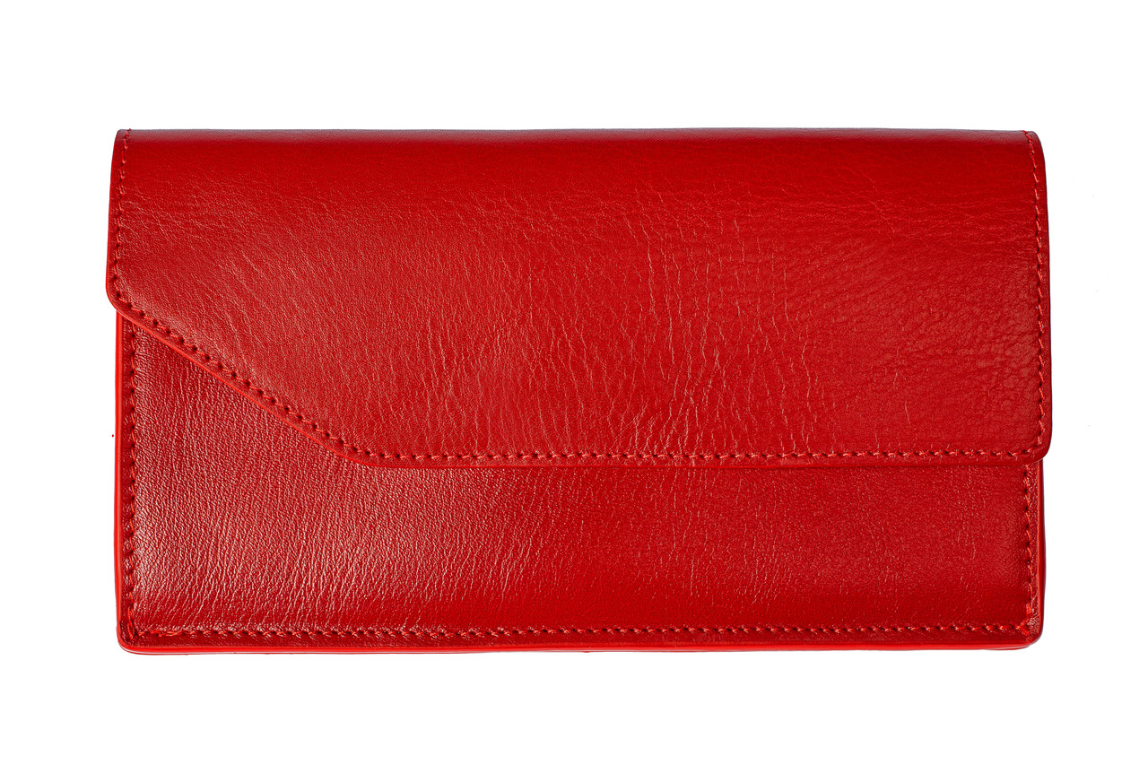 

Портмоне Grande Pelle Elegante 200х105х20 мм глянцевая кожа красный