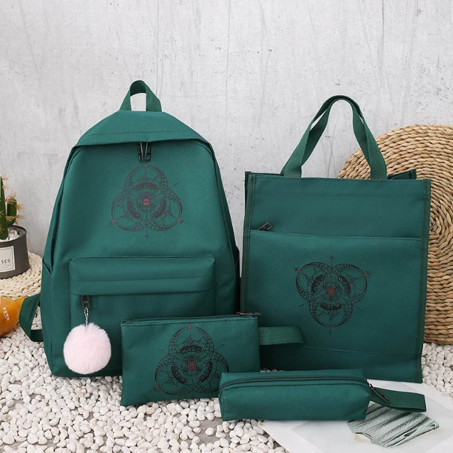 

Рюкзак женский + сумки + пенал Комплект ″Monogram″ Sugebag Зеленый (162G)
