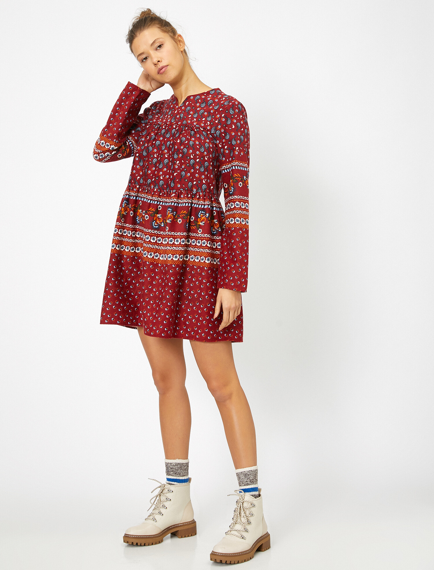 

Платье Koton 0KAL88528OW-04H 36 Bordeux Design