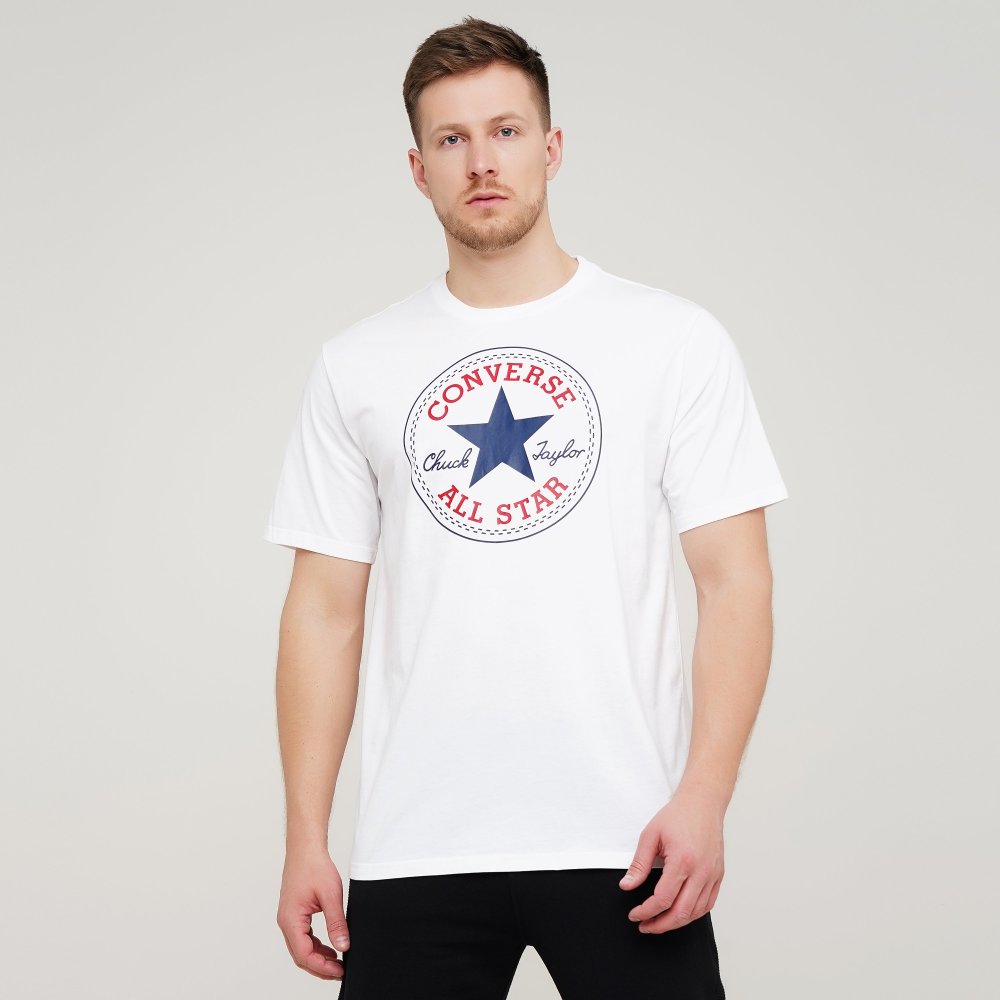 

Мужская футболка Converse Chuck Patch Tee Белый 48 (con10007887-102)